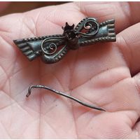 Брошь старинная серебро клейма