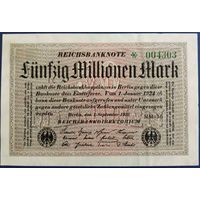 50 миллионов марок. 1923 г. аUnc. Германия.