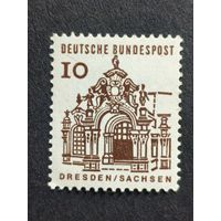 Германия 1964. Здания Германии 12 века. Галерея стен Цвингера, Дрезден