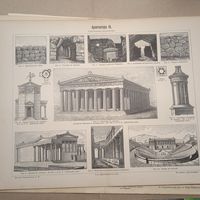 АРХИТИКТУРА 3. Энциклопедическая гравюра конец 19в.  . Спб. 32х24см.