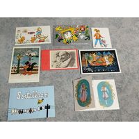 Открытки б.у СССР 9шт