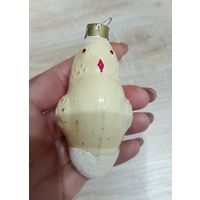 Елочные игрушки, стекло,голубь, птичка