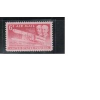 США-1949, (Мих.604),  **   , Авиапочта, Самолеты, Братья Райт (одиночка)