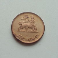 Эфиопия 1 цент 1944 год император Хайле Селассие