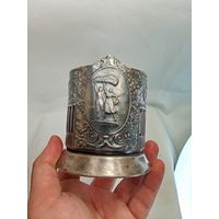 Подстаканник ВДНХ мельхиор Кольчугино Рабочий и Колхозница