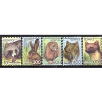 Беларусь 2008. Дикие животные. Звери. Бумага офсетная. 5 марок 724-28 (423)