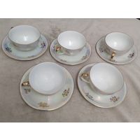 ГДР. Чайная пара (чашка и блюдце) от мадонны. 60-73 годы 20 века