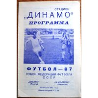 Динамо Минск - Жальгирис Вильнюс  1987 год  Кубок федерации