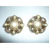 Шикарные Клипсы Мировой Бренд Carolee 70-ые США Состояние Люкс