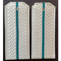 Погоны белые (таможня, 1 полоска, тип 2, 115x50 мм)