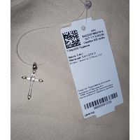 Крестик с фианитом серебро