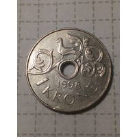 1 крона Норвегия 1998 год