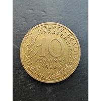 Франция 10 сантимов 1980