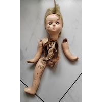 Кукла. Старая. Прессопилки. СССР. В реставрацию.