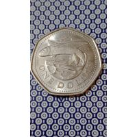 Барбадос 1 доллар 1988