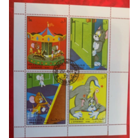 Шарджа,   Марки квартблок Сказки. ТОМ И ДЖЕРИ  1972