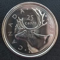 Канада 25 центов 2023 г. Памяти Елизаветы II 1952-2022. UNC (1.1.7)
