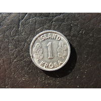 Исландия. 1 крона. 1977. С 20 копеек. Распродажа коллекции. Смотрите другие лоты.