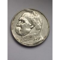 5 злотых 1934 г., Легионер ,  Пилсудский ,  с мц