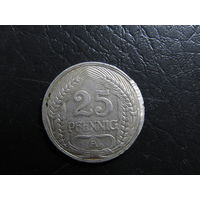 Германия. 25 пфеннигов. 1910A. С 20 копеек. Распродажа коллекции. Смотрите другие лоты.