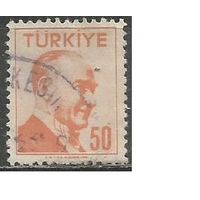Турция. Кемаль Ататюрк. Первый Президент. 1956г. Mi#1505.