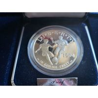 1 доллар 1994 США Чемпионат мира по футболу 1994! Серебро 925 пробы 26,73 грамм 0,795 унции! ОБМЕН!