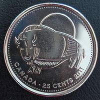 Канада 25 центов, 2011 Природа Канады - Бизон (1.5.7)