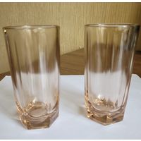 Стаканы, цветное стекло, одним лотом 2 шт.
