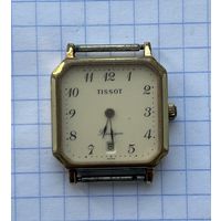 Позолоченные, женские часы TISSOT. Швейцария!  Кварц. Рабочие! 10 микрон. Продаются с батарейкой!