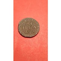Денга. 1710. Петр I. Медь. С рубля. (16) Раритет.