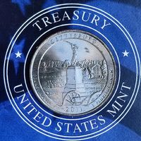 США 25 центов 2011 (D). Национальный парк Геттисберг.