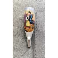 Антикварная чаша трубки (штуммель). Фарфор, роспись. Германия/Австрия, XIX век. Аналог в Музее трубок (Амстердам)