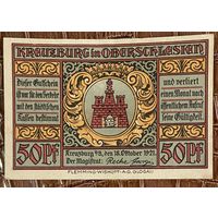 Нотгельд 50 пфеннигов 1921 год. Кройцбург,. Веймарская республика