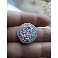 Сасаниды. Падишах Хосров II . Серебряная драхма .27 год ( 618) состояние!