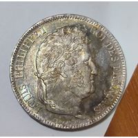 5 франков 1832 Франция Луи-Филипп I. радужная патина! Люксовый!