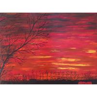 Картина "Зімовы вечар у Верхлесе (Снежань)" холст на подрамнике, 60х80х1,8, масло, 2026г, автор А.Счаснович, старт с 1 рубля, без МЦ