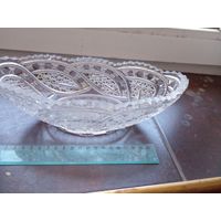 Ваза, салатница, конфетница хрустальная 25х7 см