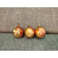 Все лоты с 1 Рубля. Лот из 3 ёлочных игрушек СССР. Голубь. 50-е. Гг. Каталог. Не частые.