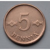 Финляндия, 5 пенни 1963 г.