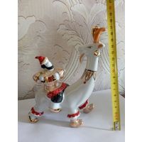 Статуэтка Шут на козле Потеха Скоморох  Дулево