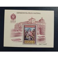 Испания** 1989 блок живопись Эль Греко без наклеек и их следов