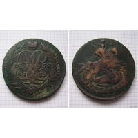 Двушка Елизаветы  1757г. (родной кружок !!!) (ОБМЕН)***