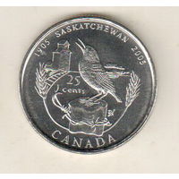 Канада 25 цент 2005 100 лет провинции Саскачеван
