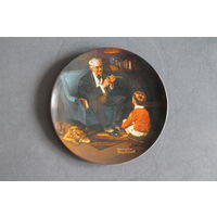 Тарелка коллекционная [США, Knowles, Художник (Норман Роквелл), Bradex #84-R70-3.7] D=21,5см.