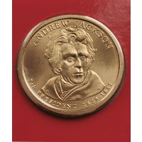 1 доллар 2008 г. Эндрю Джексон. Unc. С рубля