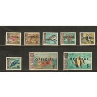 Танзания-1967(Мих.9-16) , **  ,  Морская фауна, Рыбы, Надп.(полная серия)