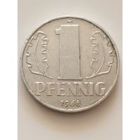 ГДР 1 пфенниг 1968 г.