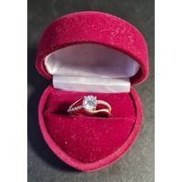 Шикарное кольцо серебро 925 в позолоте лот#8, С РУБЛЯ! МНОГО ЛОТОВ С РУБЛЯ БЕЗ МЦ!