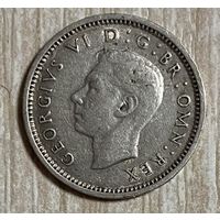 Монета 3 пенса 1937 год. Великобритания. Король Георг VI