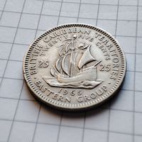 25 центов 1965 года Британские Восточно-Карибские территории.